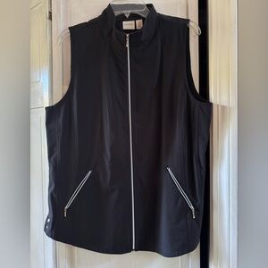 Sporty Black Zip-Up Vest